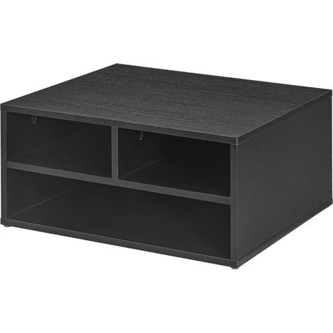 Organizador de escritorio soporte para impresora 47 x 40 x 22,5 cm 3 compartimentos moderno elegante de tablero de partículas negro 210006393 (1/5)