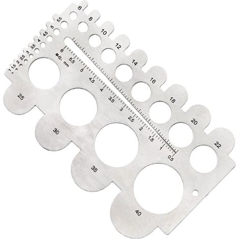 Instrument de mesure de ceinture de marquage transparent de haute précision en acier inoxydable avec trou rond - Outil de mesure de haute précision (1/5)