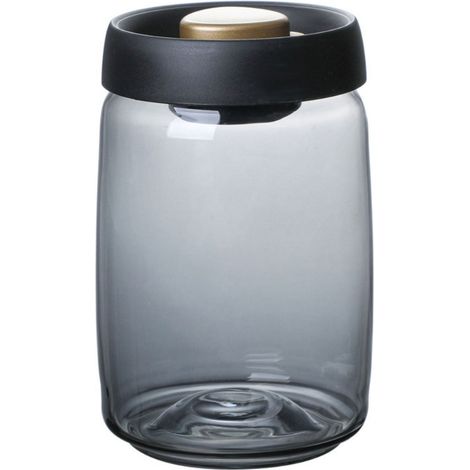 Bocal De Conservation Pour Grains De Café - Verre Trempé Avec Couvercle À Vide - Étanche À L'Air Et À L'Humidité - Usage Cuisine Intérieur Ou Extérieur - 1 Pièce (1/5)