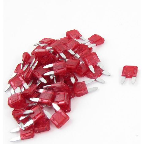 60PCS 10A Minis Blade Fusibles Rouges Pour Voiture