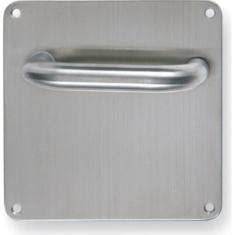Manilla acero inoxidable 603 con placa cuadrada 170mm alta intensidad (1/4)
