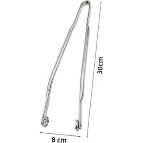 Pince à barbecue réversible en acier inoxydable – 30 cm, idéale pour saisir et tourner saucisses, merguez et autres viandes sur grille ou plancha (1/4)