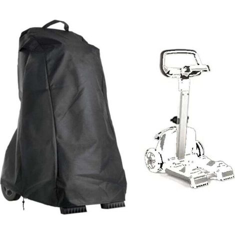 Housse pour Robot De Piscine, Bâche De Robot Nettoyeur De Piscine De Jardin avec Poignée Et Cordon De Serrage, étanche, 420D Oxford Noir 56 66 107cm-Crezuo (1/4)