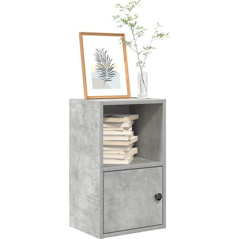 Bücherregal Betongrau 31x24x52 cm Holzwerkstoff