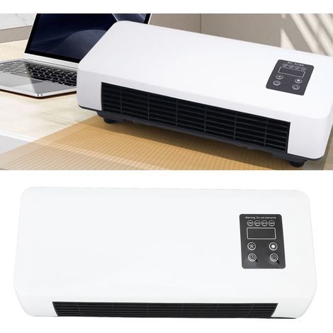 Calefactor eléctrico de convección de 1500 W fabricado en plástico ABS para montaje en pared con mando a distancia: calentamiento rápido, ventilador de refrigeración y toallero eléctrico para baño/sal (1/5)