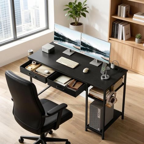 Table de jeu avec tiroirs en tissu, bureau informatique, d'étude, table à langer (uniquement avec bureau informatique)