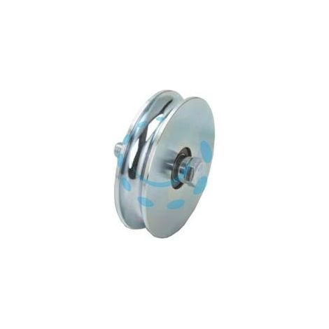 RUOTA CANCELLI GOLA TONDA CON 2 CUSCINETTI A SFERA ART.405 - ø mm.100x28 - portata Kg.410