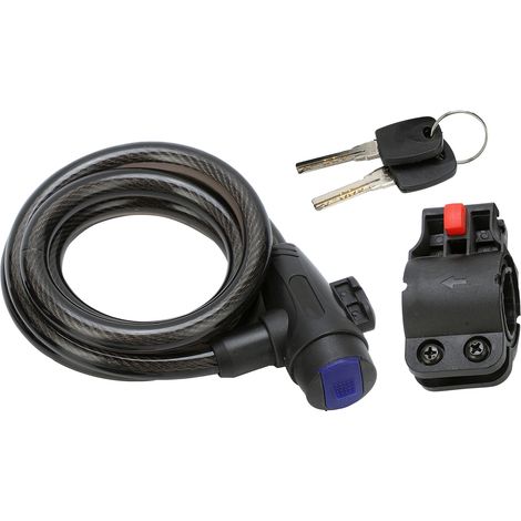 Antivol vélo à câble spiralé acier combinaison sécurité antivol cyclisme protection serrure (1/5)