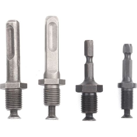 Durny Drill - Adaptateur de Chuck - Set - et Grande durabilité - Satisfaire Leurs Différents Besoins avec 4 Types D'adaptateurs, Qui Se Composent D'acier à Grandeur