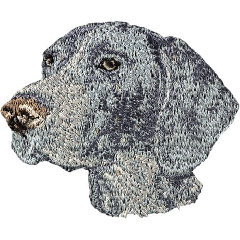 Braco alemán de pelo corto: parche con forma de perro, parche bordado, decoración única para mochila de Art-Dog. (1/3)