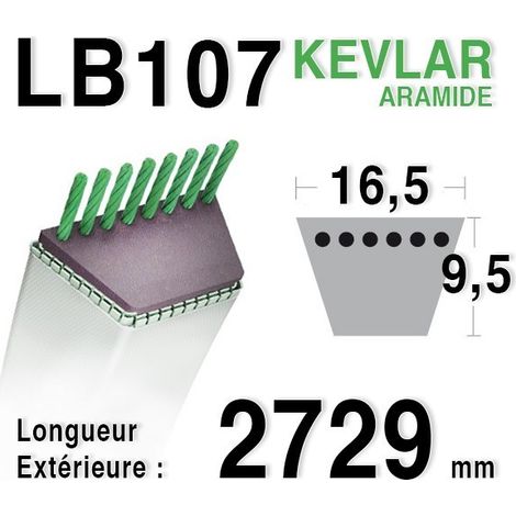 Courroie Trapézoïdale Lb 107'' Transmission De Puissance Fiable - Générique