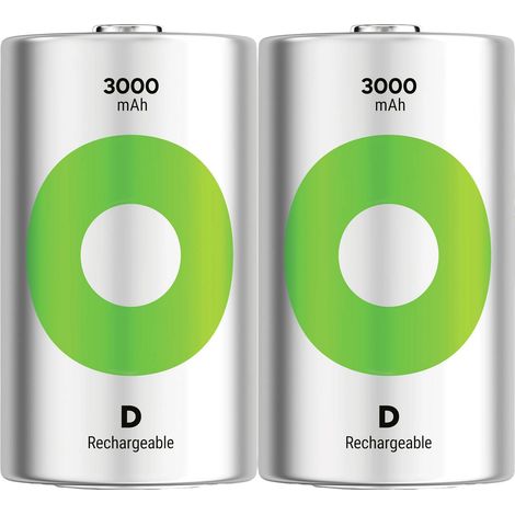GP ReCyko Pile rechargeable LR20 (D) NiMH 3000 mAh 1.2 V 2 pc(s) (1/3)