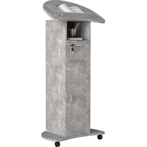 Rouleaux Redola T de console de haut-parleur de bureau debout en bois 110x56x37 - VCM (1/5)