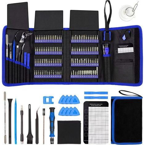 142-teiliges Präzisionsschraubendreher-Set, professionelles Elektronikreparatur-Werkzeugset zur Reparatur von Computern, PCs, Laptops, Tablets und Spielekonsolen. (1/5)