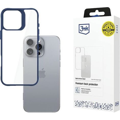 Custodia SatinArmor+ 3MK per iPhone 16 Pro Max, colore blu
