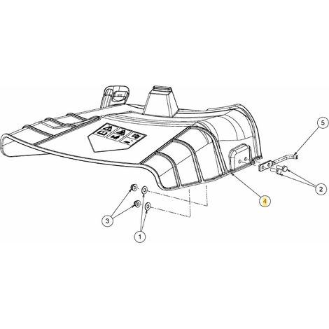 ORIGINAL MTD LT1 NS92 Rasentraktor Deflektor 731-20074