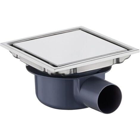 Quadratische Duschrinne, Geruchsverschluss für Dusche, Unsichtbar, Positiv und Negativ verwendbar, Doppelte Filtration, Kann verfliest werden (1/5)