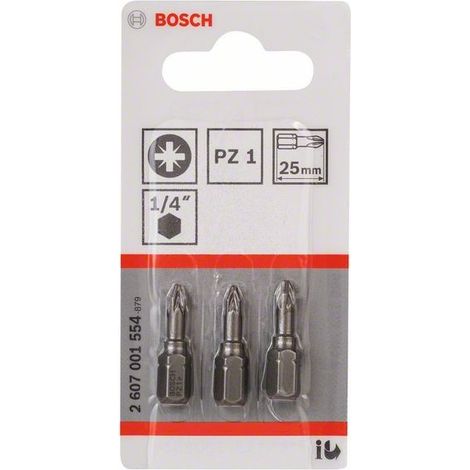 2607001554 - Kit 3 inserti da avvitamento extra duro PZ 1, 25 mm