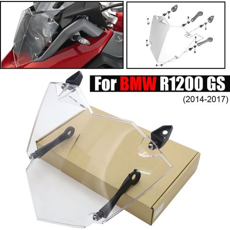 Verre de protection et cadre pour phares BMW R1200GS (2014-2017). (1/4)