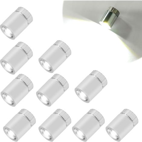 10pcs Mini Lumières LED, Mini LED a Pile, Petite Lampe LED Maison de Poupée, Miniature Lampes Jouets Accessoires pour Décoration de Fête, Construction de Modèles Bricolage(Lumière Blanche) (1/5)
