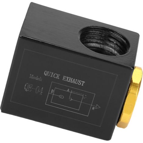 Pneumatisches Schnellablassventil aus Aluminiumlegierung, 3/8"- oder 1/2"-Einlass (QE-04 G1/2") (1/5)