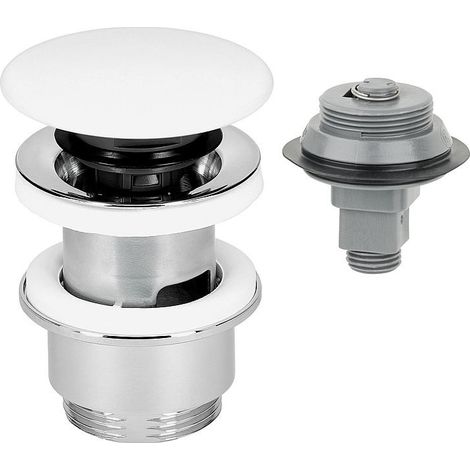 Bonde Klicker/fixe plaque en ceramique, Ø 72 mm L 70-85 mm, avec trop-plein