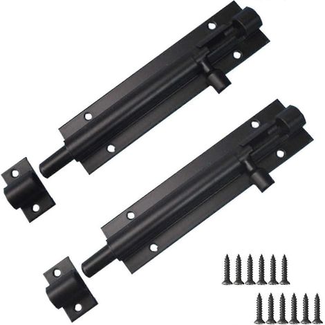 Pêne dormant coulissant en acier inoxydable pour porte d'entrée, porte de jardin ou fenêtre, 12,7 cm (5 pouces). (1/5)