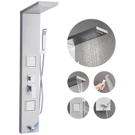 Colonne de douche avec pommeau de douche effet pluie (1/5)