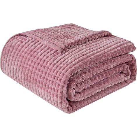 Kuscheldecke Fleecedecke Couchdecke 130x150cm 08-grau Lila 130 x 150cm (1/5)