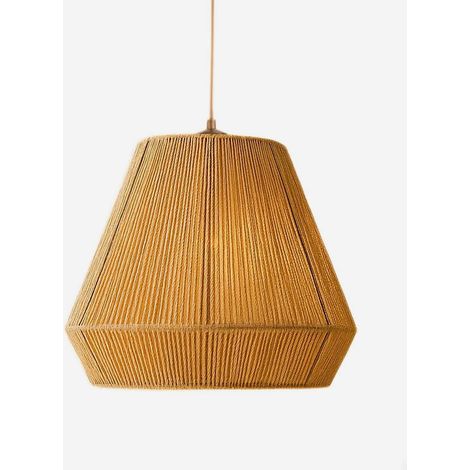 Suspension luminaire avec abat-jour en macramé Braeza (1/4)