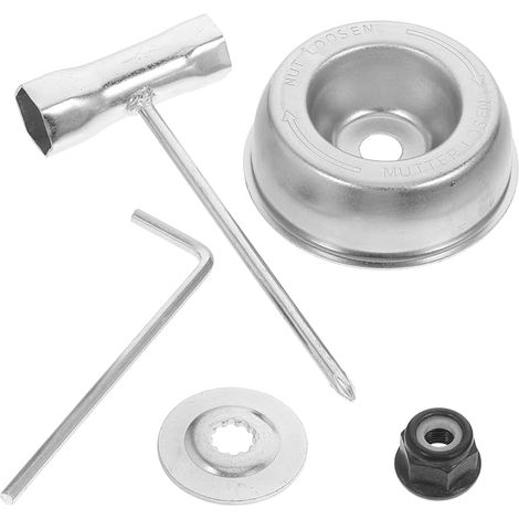 POPETPOP 5 pièces Kit Adaptateurs pour Tête Débroussailleuse et Tondeuse à Gazon avec Protection Accessoires de Rechange pour Entretien Jardinage (1/5)