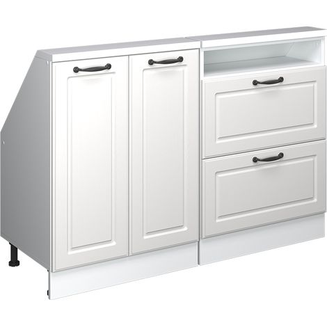 Dachschrägenschrank Rion, Weiß/Weiß Landhaus, 2er Set, Vicco (1/5)