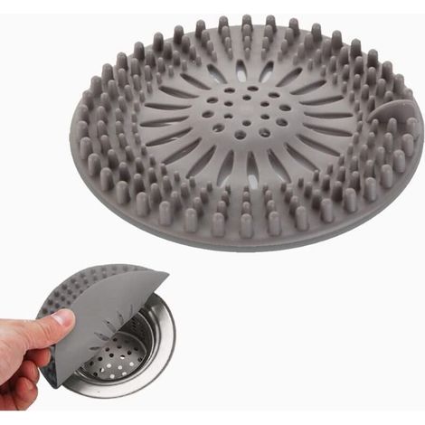 Silikon-Abflussschutz, Küchenspülenfilter mit Saugnapf, Badewannen-Abflussabdeckungsfilter, Küchen- und Badezimmerspülenfilter. (1/4)