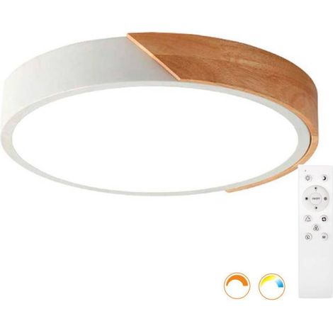 Plafón HALF MOON, 36W, 400mm, CCT, mando+APP, Blanco dual, regulable (1/4)