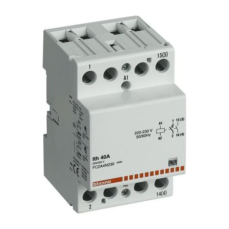 Bticino contattore 4NO 63A 230V 3 moduli FC4A6/24N