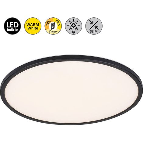 Plafoniera LED rotonda 54cm 36W nera 3000K Rabalux (1/5)