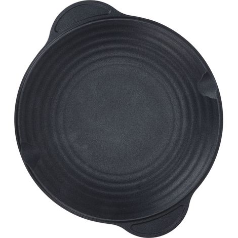 Poêle à BBQ ronde en aluminium allié, haute conductivité thermique, revêtement anti-adhésif pour grillades. (1/5)