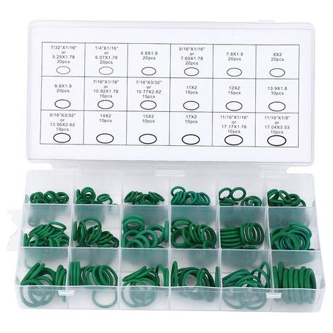 Buna N Rubber Assortment Kit, High Temperature Resistant O-ring, 270 Pieces (1/5)