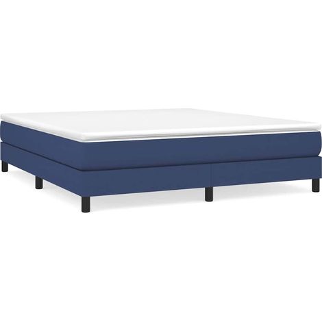 Maison Exclusive - Boxspringbettgestell Blau 160x200 cm Stoff (1/5)