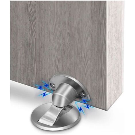 Pair Magnetischer Türstopper, unsichtbarer magnetischer Türstopper aus Edelstahl, robuster magnetischer Türstopper mit selbstklebendem 3M-Türstopper zum Offenhalten der Tür (1/5)