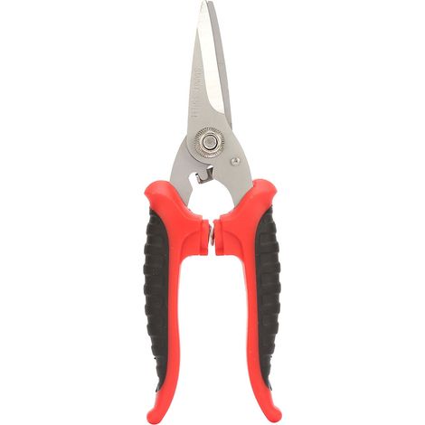 Ciseaux de jardin pour électricien en acier 3CR13, 180mm, tête droite multifonction en plastique