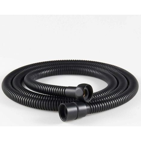 Stainless steel shower hose, kink-resistant, explosion-proof shower hose, with brass fittings. Matt black (1/5)