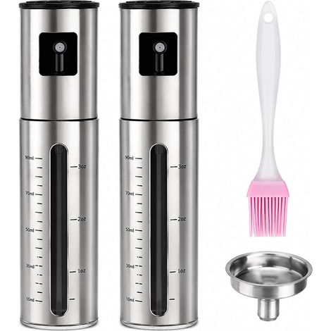 Pulvérisateur Huile Inox Set 2PCS, 100ml Flacon Spray Huile avec Pinceau (1/5)