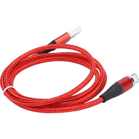 Câble de charge magnétique 3-en-1 à fixation ventouse, recharge rapide 3A avec embout rouge (1/5)
