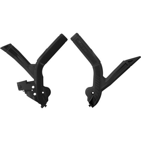 RACETECH (RTECH) 2025/12 PROTEZIONI TELAIO (SET) BI-MATERIAL SUPER GRIP BETA RR 250 / 300 / 350 / 390 / 430 / 480 '24, COLORE NERO