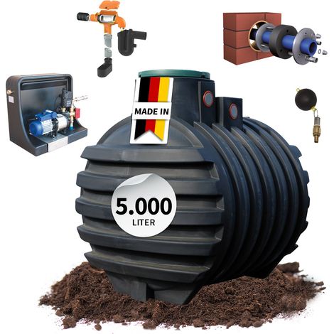 4rain MONO Erdtank-Paket 5000 Liter Haus-Premium (1/5)