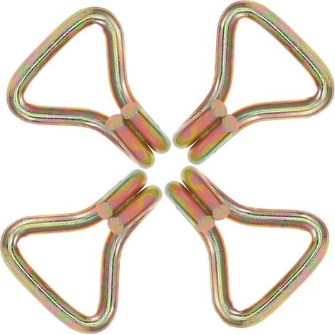 Lot de 4 crochets de fixation robustes pour sangles à cliquet, crochets métalliques à double crochet en J, pour vélos et scooters. (1/5)