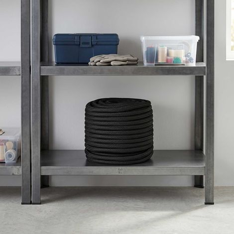 vidaXL Cuerda multiusos 16 mm 25 m Negro PP 1560 kg Carga máx. (1/5)