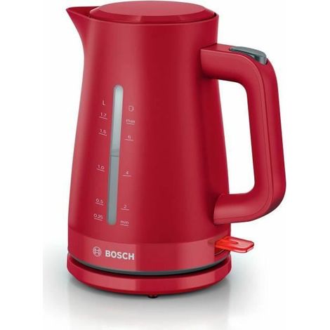 Bosch TWK3M124 MyMoment Bollitore Elettrico, Impugnatura Ergonomica, Ampia Apertura, 3 Livelli di Sicurezza, Filtro Anticalcare, Capacità 1,7 L, Plastica di Alta Qualità, Rosso (1/5)