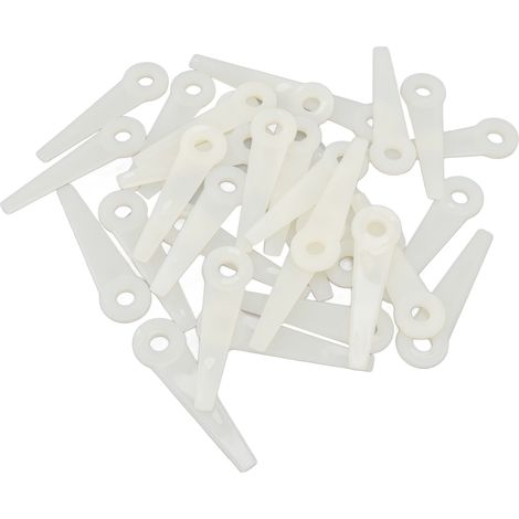 32 Pièces Lames de Coupe Plastique pour Tête de Débroussailleuse, Accessoires de Remplacement pour Tondeuse à Gazon